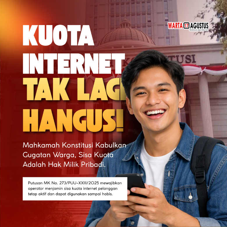 MK Putuskan Sisa Kuota Internet Harus Dilindungi